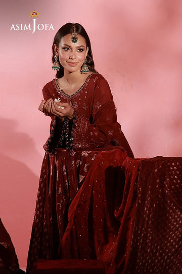 ASIM JOFA | FESTIVE WEAR 26 | AJUFC-12 EMBROIDERED BOSKI SILK 2 PCS
