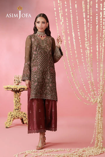 ASIM JOFA | FESTIVE WEAR 26 | AJUFC-17 EMBROIDERED CHIFFON 2 PCS