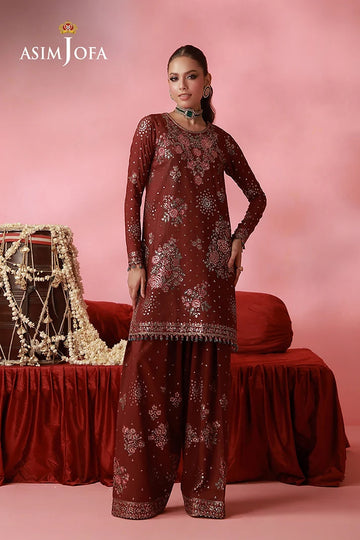 ASIM JOFA | FESTIVE WEAR 26 | AJUFC-19 EMBROIDERED BOSKI SILK 2 PCS