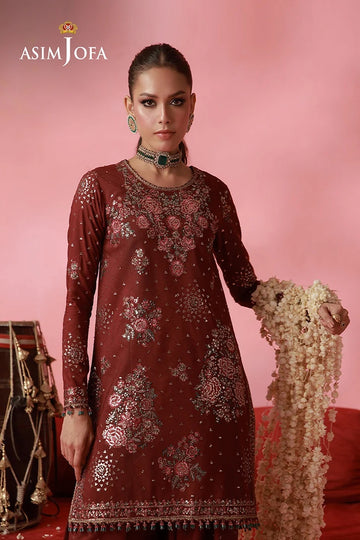 ASIM JOFA | FESTIVE WEAR 26 | AJUFC-19 EMBROIDERED BOSKI SILK 2 PCS