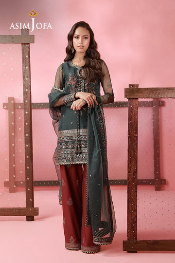 ASIM JOFA | FESTIVE WEAR 26 | AJUFC-26 EMBROIDERED ORGANZA 3 PCS