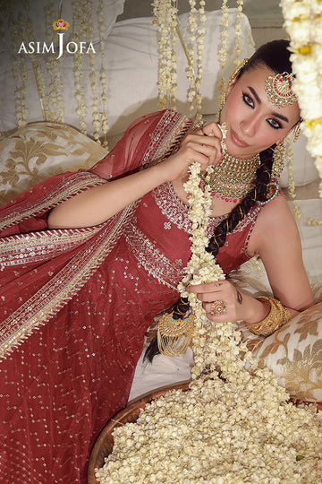 ASIM JOFA | LUXURY FESTIVE 26 | AJULFE-01 EMBROIDERED POLY NET 3 PCS