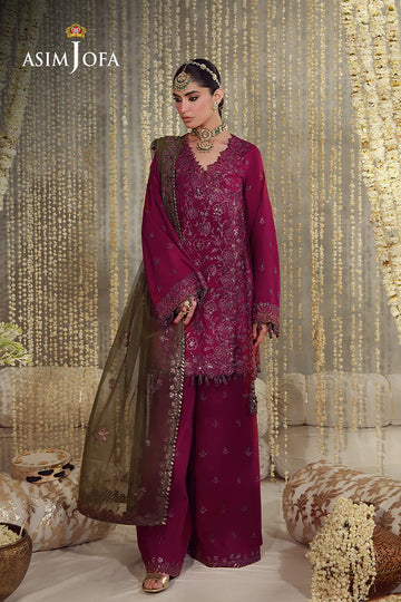 ASIM JOFA | LUXURY FESTIVE 26 | AJULFE-06 EMBROIDERED RAW SILK 3 PCS