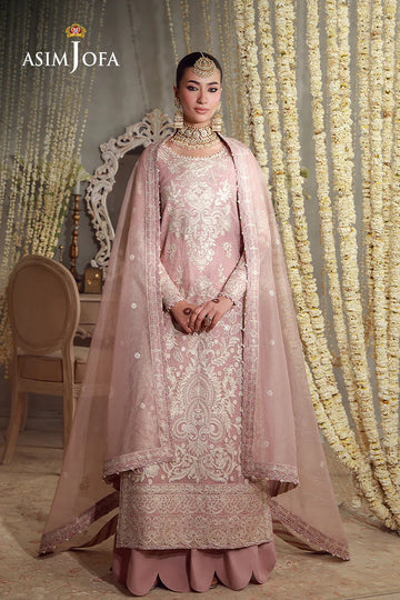 ASIM JOFA | LUXURY FESTIVE 26 | AJULFE-09 EMBROIDERED JAVERIA NET 3 PCS