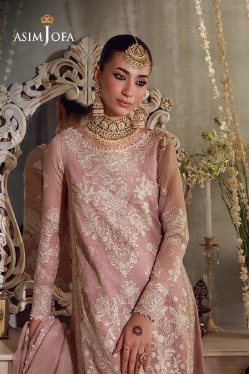 ASIM JOFA | LUXURY FESTIVE 26 | AJULFE-09 EMBROIDERED JAVERIA NET 3 PCS