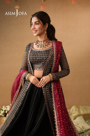 ASIM JOFA | KINZA FESTIVE EDIT | AJULIF-01 EMBROIDERED POLY NET 3 PCS