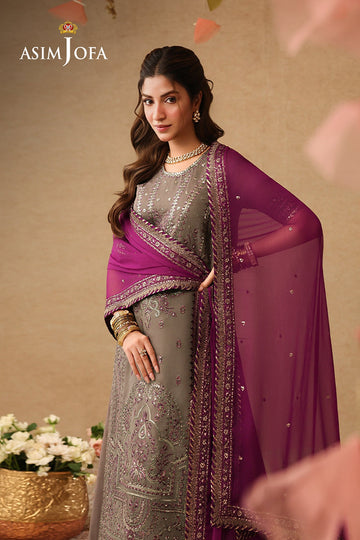 ASIM JOFA | KINZA FESTIVE EDIT | AJULIF-03 EMBROIDERED PAPER COTTON 3 PCS