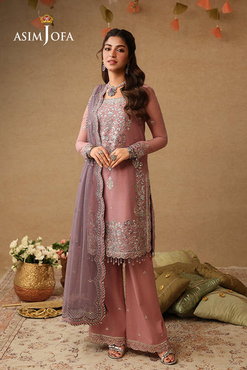 ASIM JOFA | KINZA FESTIVE EDIT | AJULIF-05 EMBROIDERED CHIFFON 3 PCS