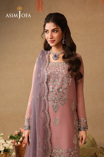 ASIM JOFA | KINZA FESTIVE EDIT | AJULIF-05 EMBROIDERED CHIFFON 3 PCS