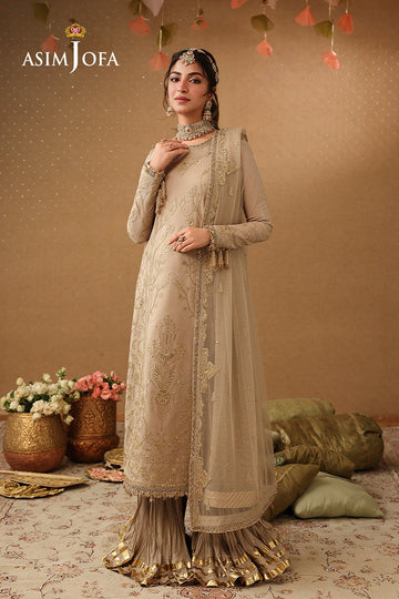 ASIM JOFA | KINZA FESTIVE EDIT | AJULIF-08 EMBROIDERED BOSKI SILK 3 PCS