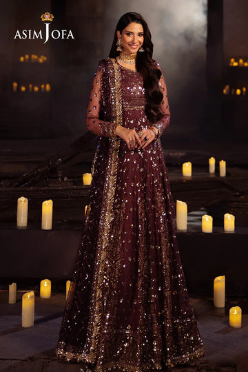 ASIM JOFA | CHANDNI RAATEIN | AJYV-02 EMBROIDERED NET 3 PCS