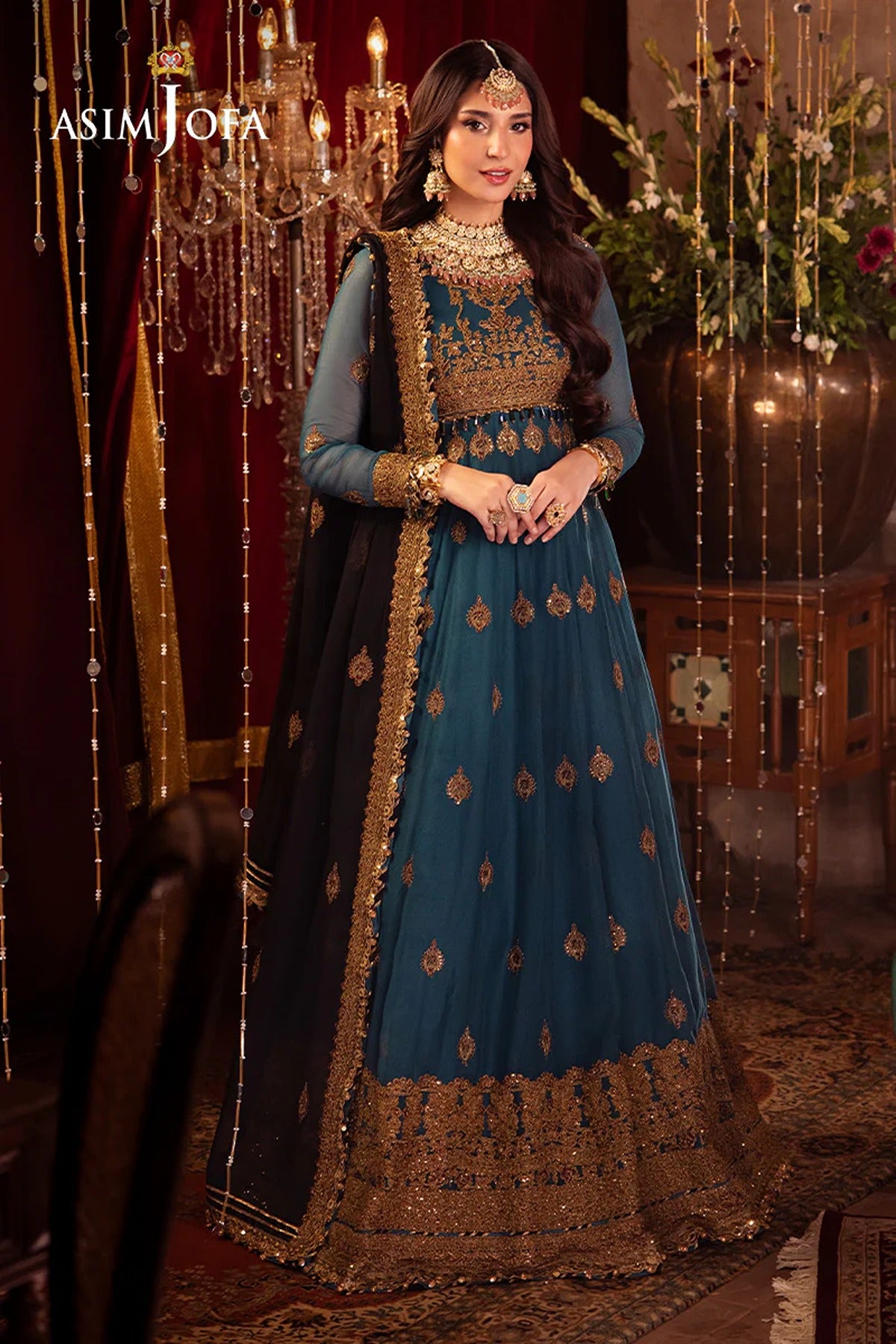 ASIM JOFA | CHANDNI RAATEIN | AJYV-09 EMBROIDERED CHIFFON 3 PCS