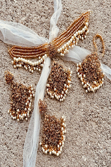 KOH-E-GEM | JEWELLERY | ARIA SLEEK CHOKER SET - GOLD