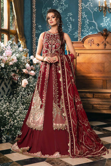 MARIA B | MBROIDERED | EMBROIDERED SUIT | BD-2807 | GOWN WITH LENGHA CHOLI