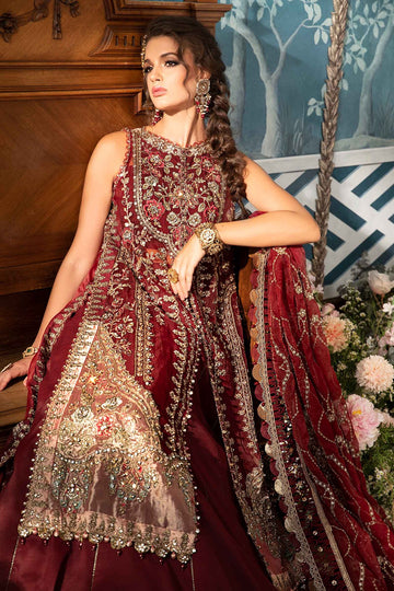 MARIA B | MBROIDERED | EMBROIDERED SUIT | BD-2807 | GOWN WITH LENGHA CHOLI