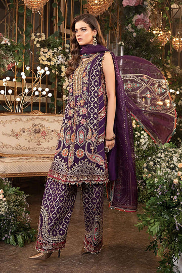 MARIA B | MBROIDERED | EMBROIDERED RAW SILK SUIT | BD-2903 | SHORT