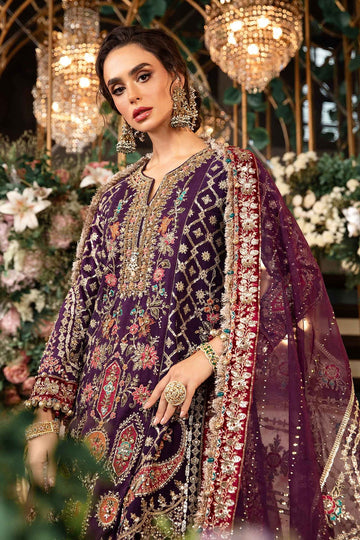 MARIA B | MBROIDERED | EMBROIDERED RAW SILK SUIT | BD-2903 | LONG