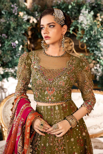 MARIA B | MBROIDERED | EMBROIDERED ORGANZA SUIT | BD-2906 | LEHNGA