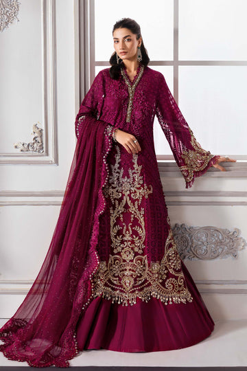 MARIA B | MBROIDERED | EMBROIDERED CHIFFON SUIT | BD-3003 | LONG SHIRT