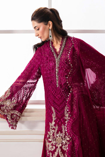 MARIA B | MBROIDERED | EMBROIDERED CHIFFON SUIT | BD-3003 | LONG SHIRT
