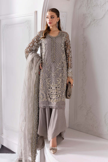 MARIA B | MBROIDERED | EMBROIDERED ORGANZA SUIT | BD-3006 | SHORT