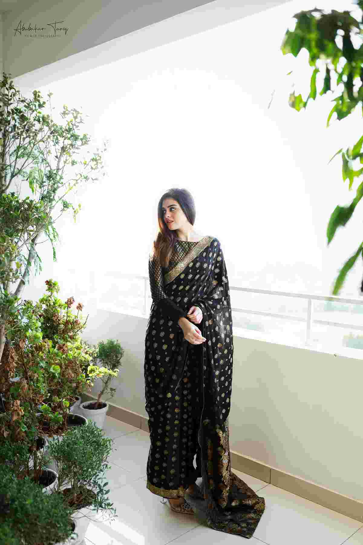 SAAD IBRAHIM | SAREES | BLACK BANARSI SAREE