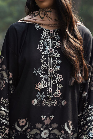 CROSS STITCH | KHADDAR-LINEN-MARINA'25 | BLACK NOIR