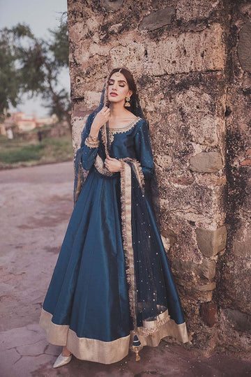 MAHA WAJAHAT | FORMAL | BLUE MAXI