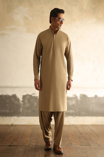 ISMAIL FARID | PREMIUM BEIGE KAMEEZ SHALWAR WITH BEIGE CLASSIC WAISTCOAT