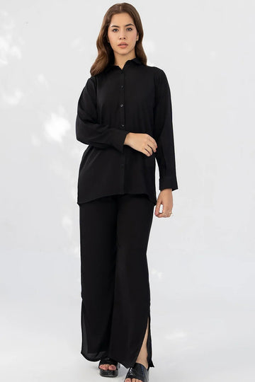 BE YOURSELF | PRET | BLACK CREPE CO-ORD SET