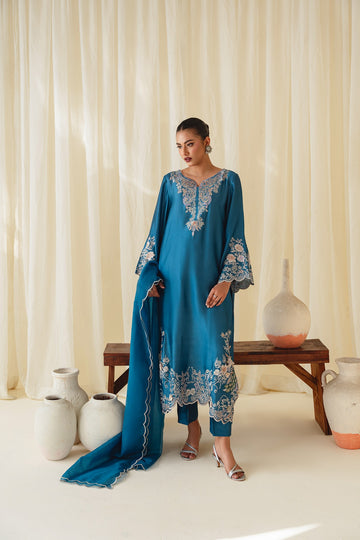 AZAARE BY HAMZA - BLUE KAFTAN STYLE