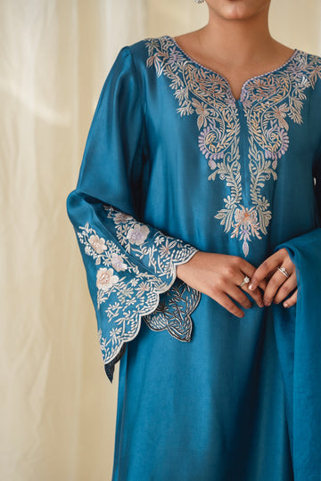 AZAARE BY HAMZA - BLUE KAFTAN STYLE