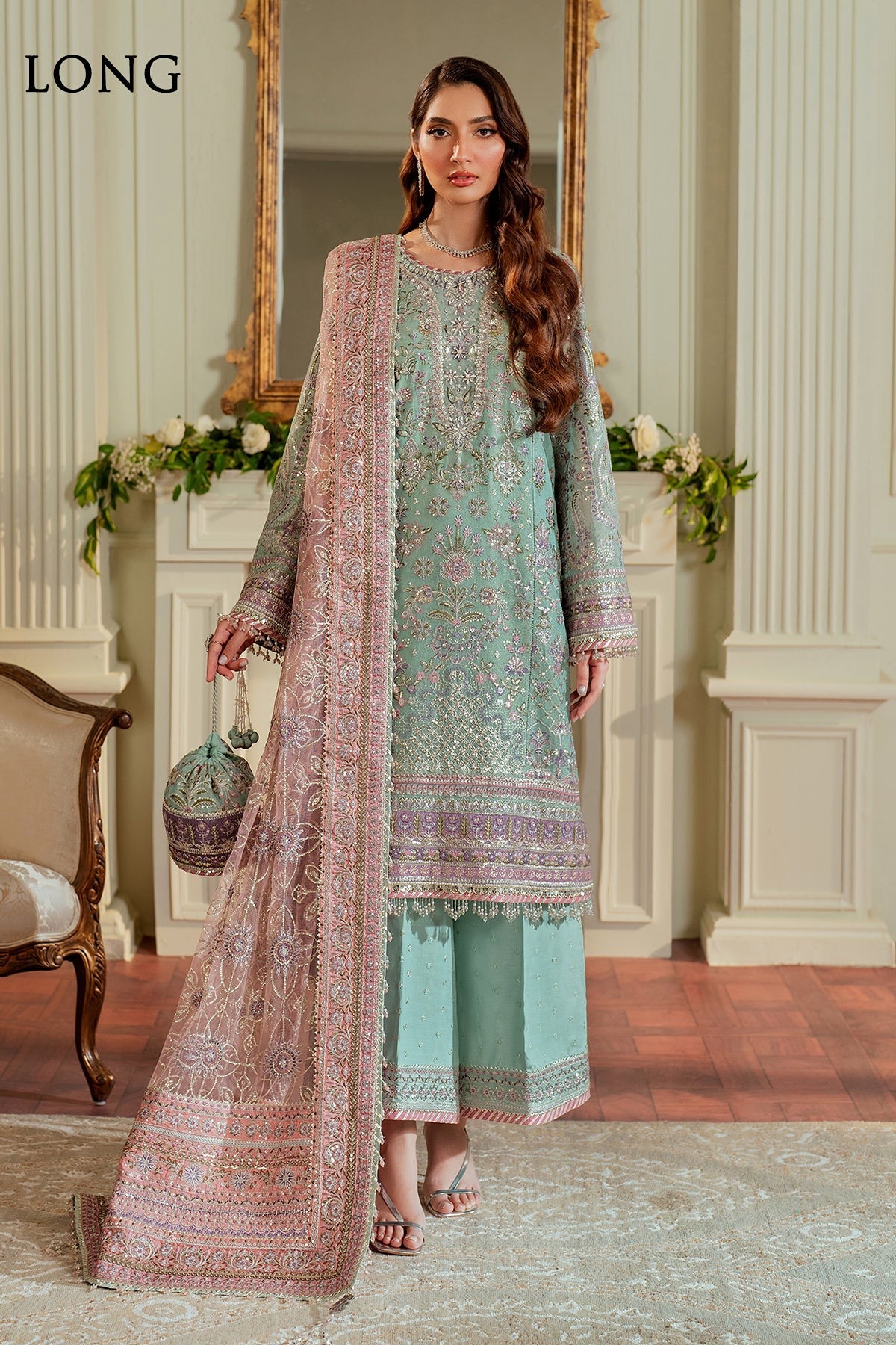 BAROQUE | CHANTELLE | EMBROIDERED NET CH13-08 | LONG