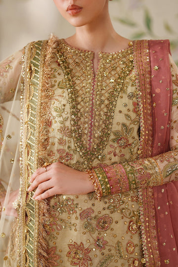 BAROQUE | CHANTELLE | EMBROIDERED NET CH14-02 | SHORT SHIRT & GHARARA