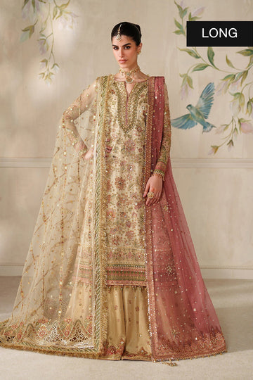BAROQUE | CHANTELLE | EMBROIDERED NET CH14-02 | LONG SHIRT & SHARARA