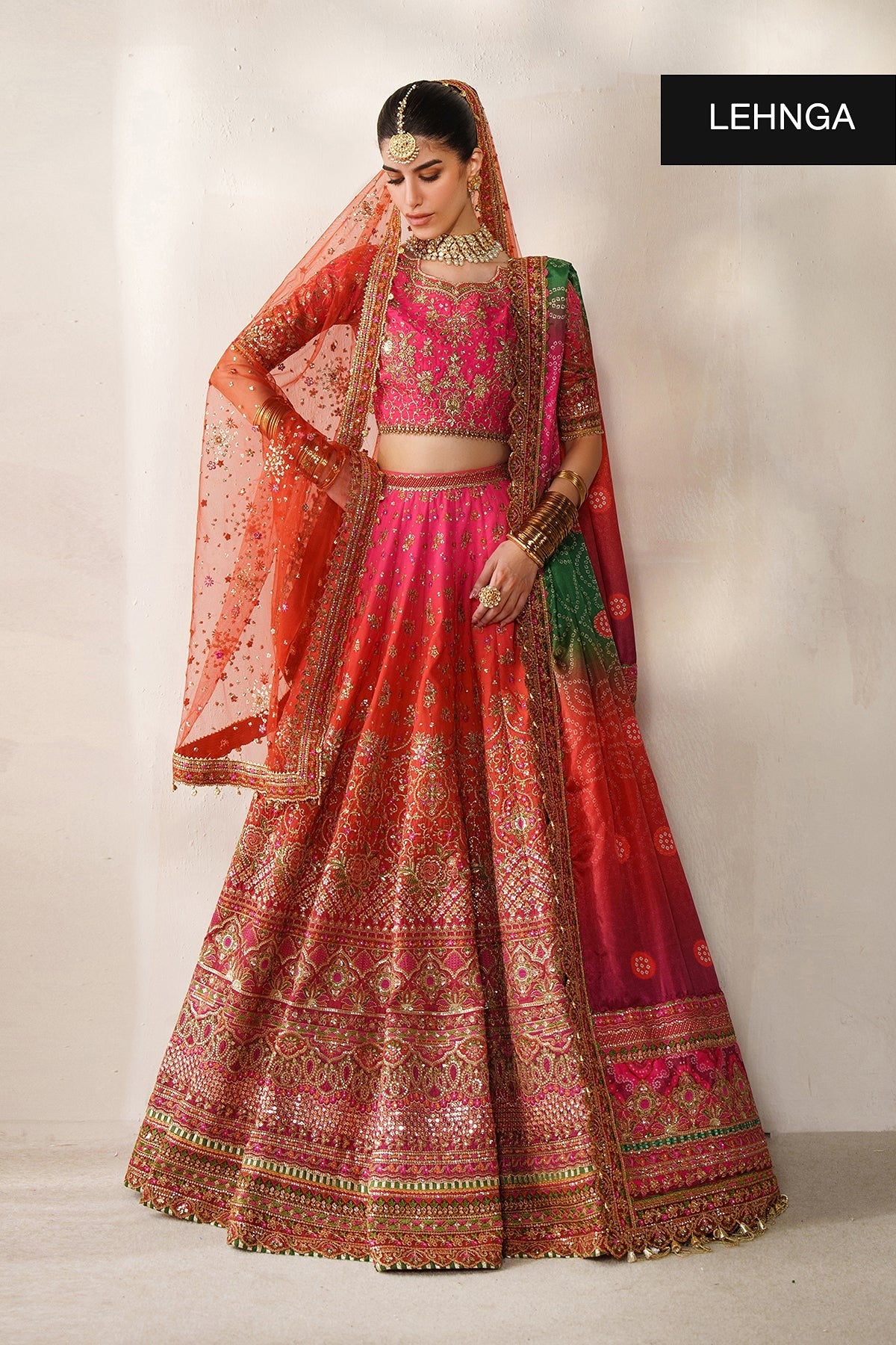 BAROQUE | CHANTELLE | EMBROIDERED SILK CH14-03 | LEHNGA