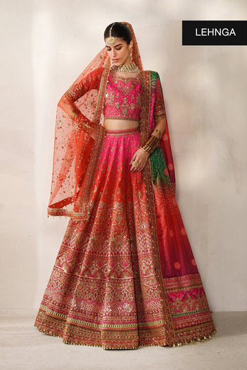 BAROQUE | CHANTELLE | EMBROIDERED SILK CH14-03 | LEHNGA