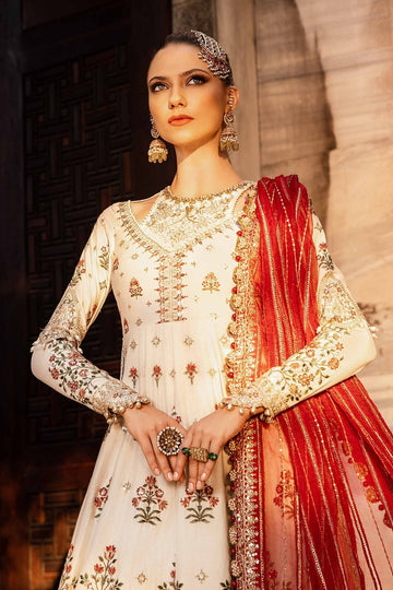 MARIA B | SATEEN | EMBROIDERED COTTON SATIN SUIT | CST-801