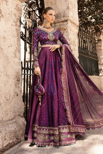 MARIA B | SATEEN | EMBROIDERED COTTON SATIN SUIT | CST-802