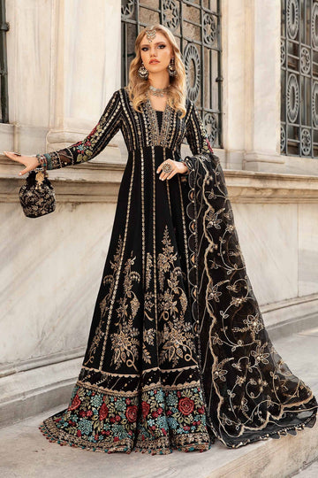 MARIA B | SATEEN | EMBROIDERED COTTON SATIN SUIT | CST-806