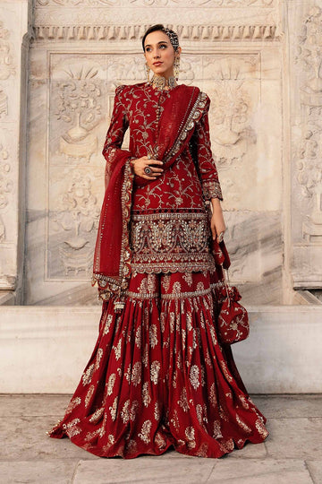 MARIA B | SATEEN | EMBROIDERED COTTON SATIN SUIT | CST-807