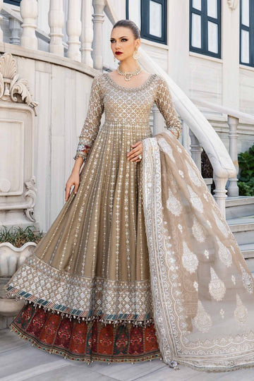 MARIA B | SATEEN | EMBROIDERED COTTON SATIN SUIT | CST-810