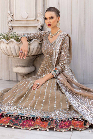 MARIA B | SATEEN | EMBROIDERED COTTON SATIN SUIT | CST-810