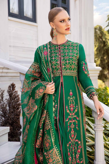 MARIA B | SATEEN | EMBROIDERED COTTON SATIN SUIT | CST-811