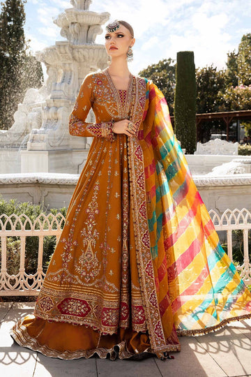 MARIA B | SATEEN | EMBROIDERED COTTON SATIN SUIT | CST-812