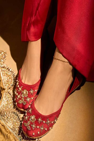 DAZZLE | KHUSSA SHOES | CAMILA (MAROON)