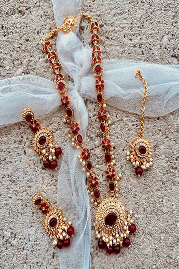 KOH-E-GEM | JEWELLERY | CLEO CURVE MALAA – MAROON