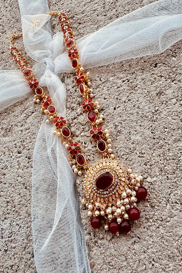 KOH-E-GEM | JEWELLERY | CLEO CURVE MALAA – MAROON