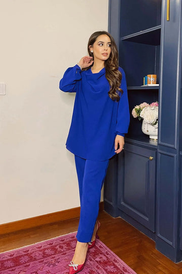 MAHNOOR MUJTABA | PRET | CO-ORD DE BLEU