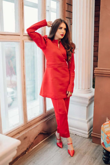 MAHNOOR MUJTABA | PRET | CRIMSON RED